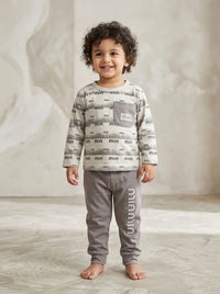 Boys Casual Pocket Shirt with Matching Trouser Set