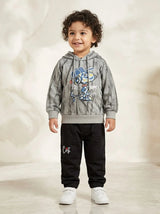 Boys Grey Winter Hoodie Tracksuit Set