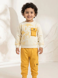 Boys Casual Pocket Sweatshirt with Cargo Trouser Set