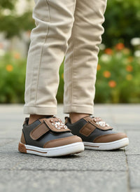 Toddler Teddy Bear Casual Shoes with Adjustable Velcro Strap