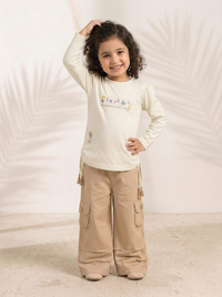 Girls Soft Knit Top & Wide Leg Palazzo 2 Piece Set